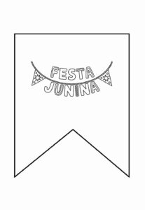 Desenho de Desenhos De Bandeirinhas Juninas Para Colorir