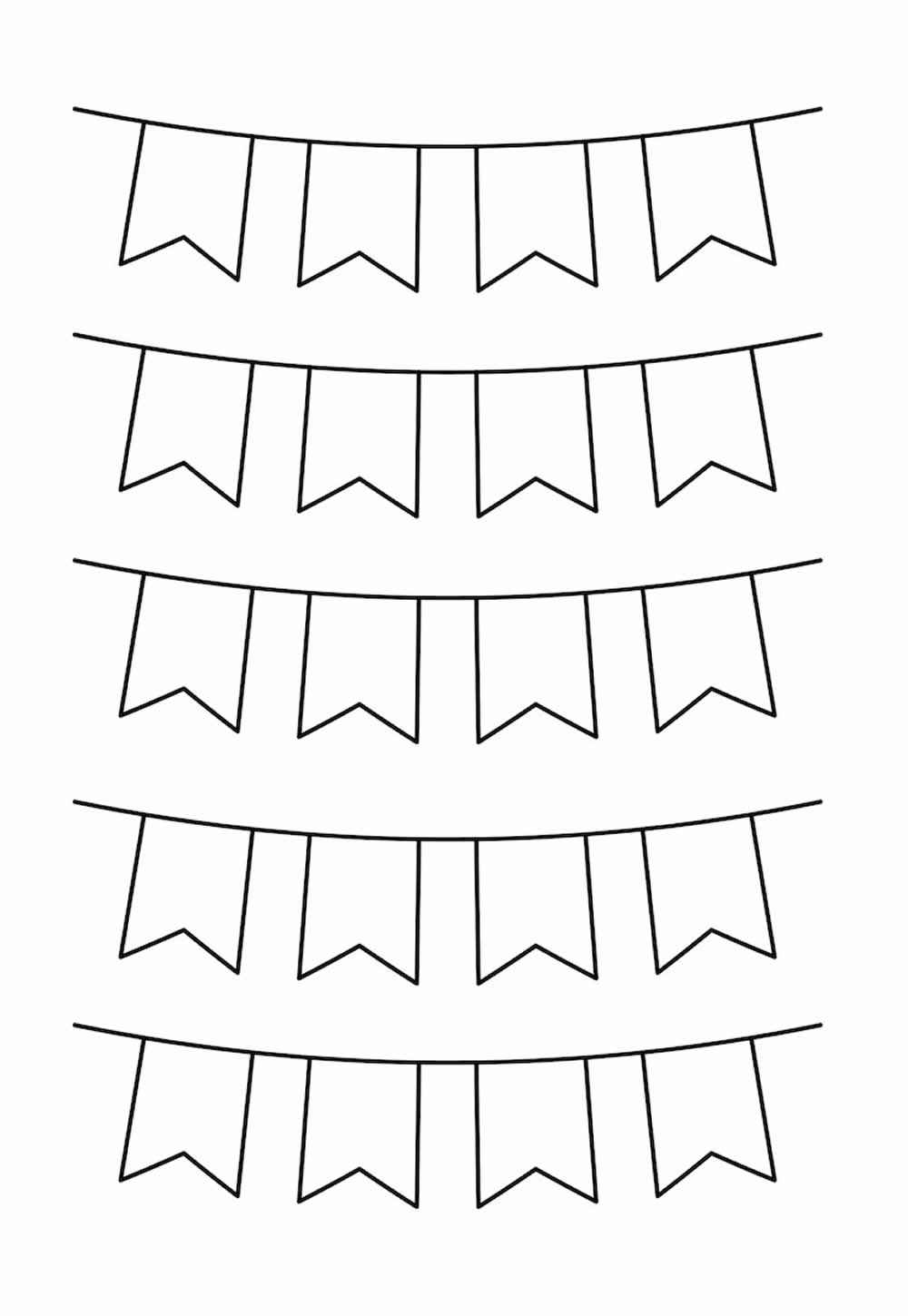 Desenho de Desenhos De Bandeirinhas Juninas Para Pintar