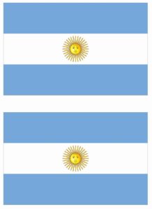 Desenho de Duas Bandeiras Da Argentina Para Imprimir
