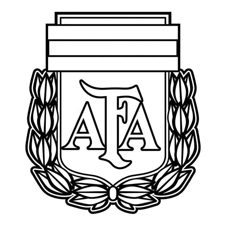 Desenho de Escudo Da AFA Selecao Argentina Desenho Para Colorir