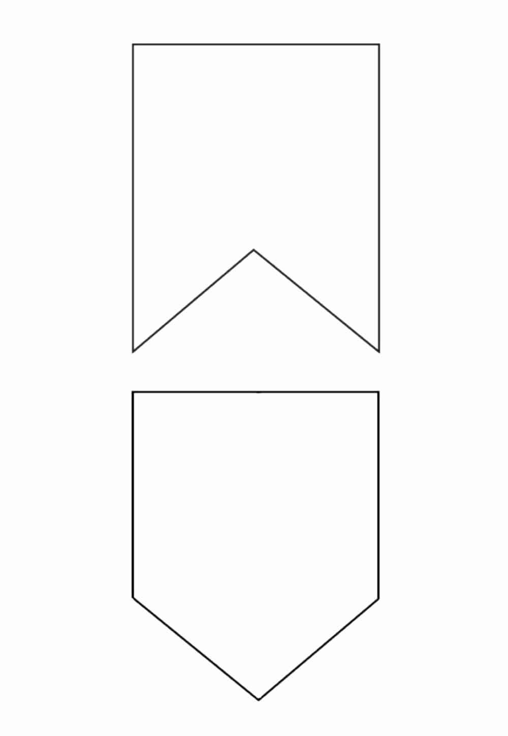 Desenho de Moldes De Bandeirinhas