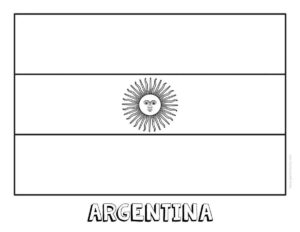 Desenho de Bandeira Da Argentina Desenho Colorir Imprimir 1