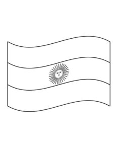 Desenho de Bandeira Da Argentina Desenho Colorir Imprimir 2