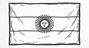 Desenho de Bandeira Da Argentina Desenho Colorir Imprimir 4