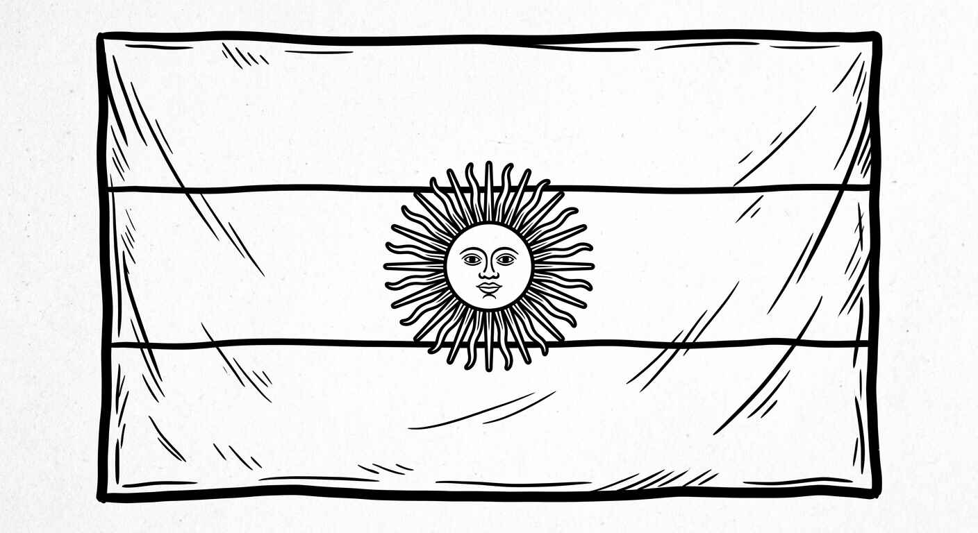 Desenho de Bandeira Da Argentina Desenho Colorir Imprimir 4