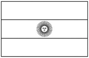 Desenho de Bandeira Da Argentina Desenho Colorir Imprimir 6