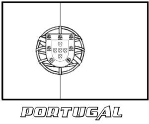Desenho de Bandeira De Portugal Desenho Colorir Imprimir 05
