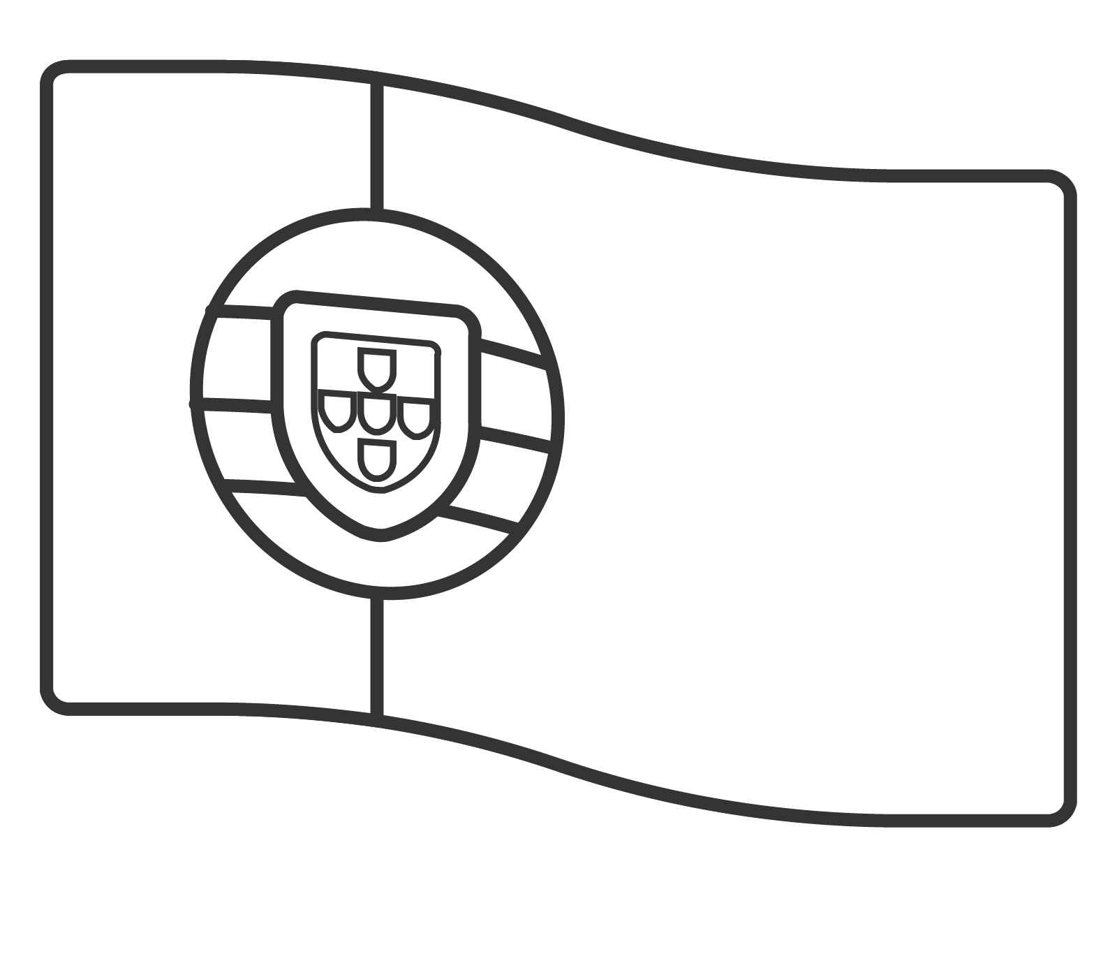 Desenho de Bandeira De Portugal Desenho Colorir Imprimir 07