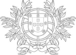 Desenho de Bandeira De Portugal Desenho Colorir Imprimir 08