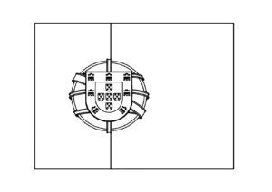 Desenho de Bandeira De Portugal Desenho Colorir Imprimir 09