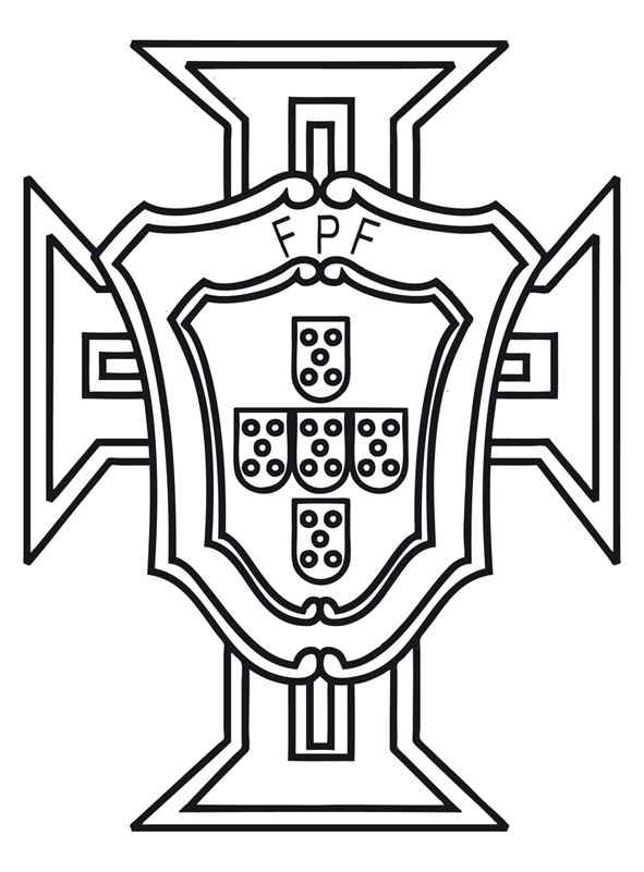 Desenho de Bandeira De Portugal Desenho Colorir Imprimir 11 Brasao Escudo Fpf