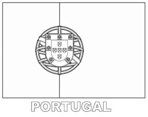 Desenho de Bandeira De Portugal Desenho Colorir Imprimir 12