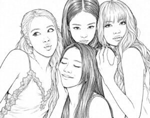 Desenho de Blackpink Desenho Colorir Imprimir 05