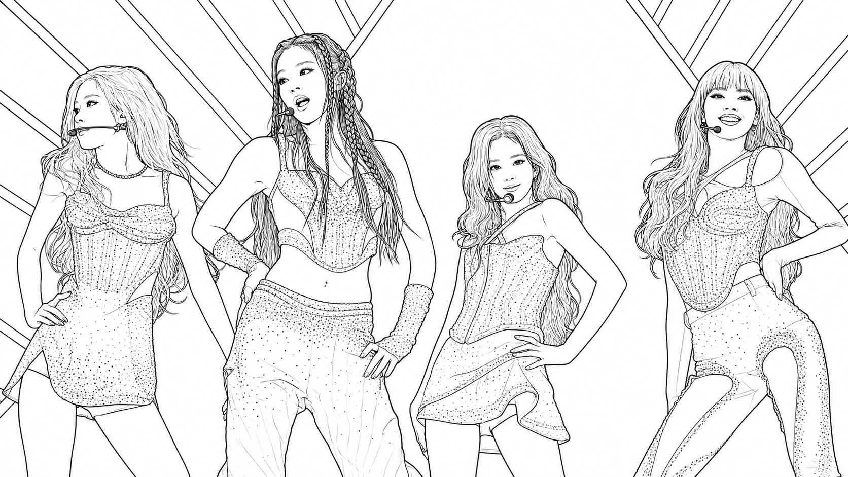 Desenho de Blackpink Desenho Colorir Imprimir 06