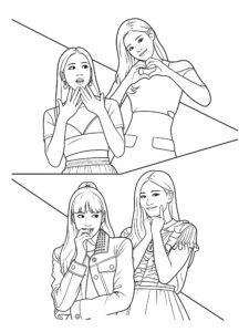 Desenho de Blackpink Desenho Colorir Imprimir 07