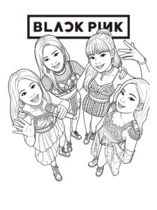 Desenho de Blackpink Desenho Colorir Imprimir 09