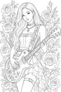 Desenho de Blackpink Desenho Colorir Imprimir 12