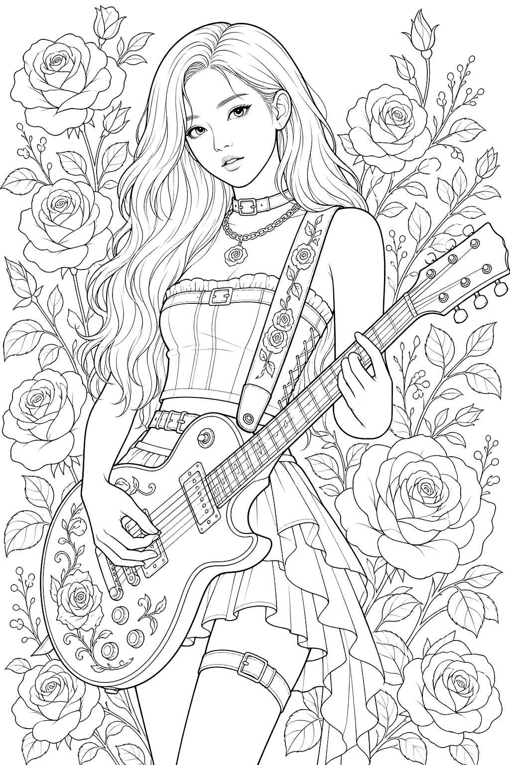 Desenho de Blackpink Desenho Colorir Imprimir 12