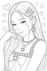 Desenho de Blackpink Desenho Colorir Imprimir 14