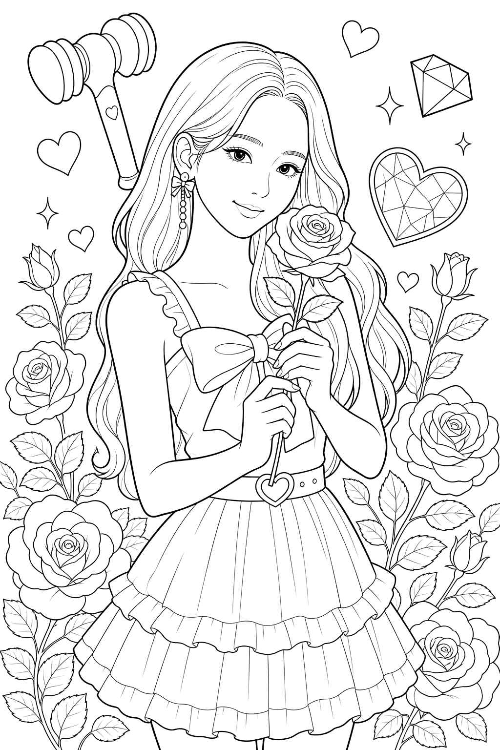 Desenho de Blackpink Desenho Colorir Imprimir 16