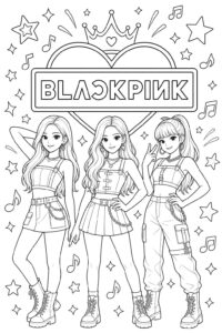 Desenho de Blackpink Desenho Colorir Imprimir 18
