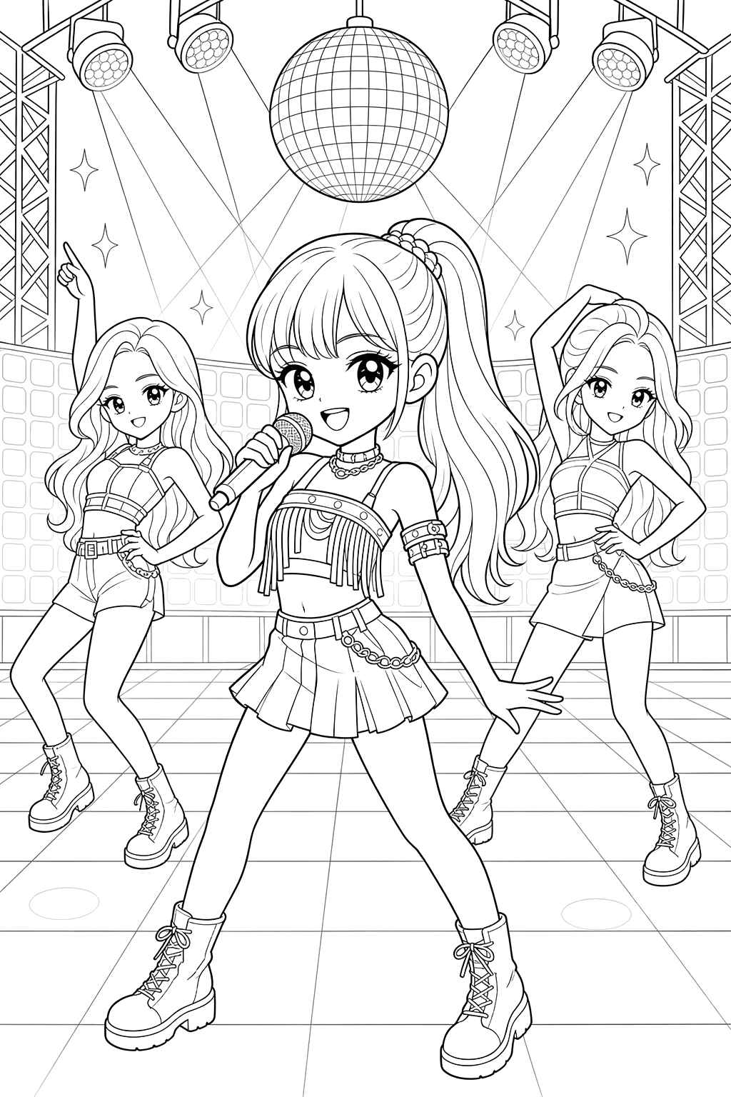 Desenho de Blackpink Desenho Colorir Imprimir 19