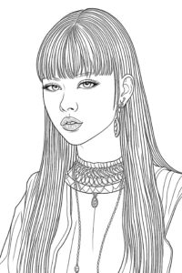 Desenho de Blackpink Desenho Colorir Imprimir 25