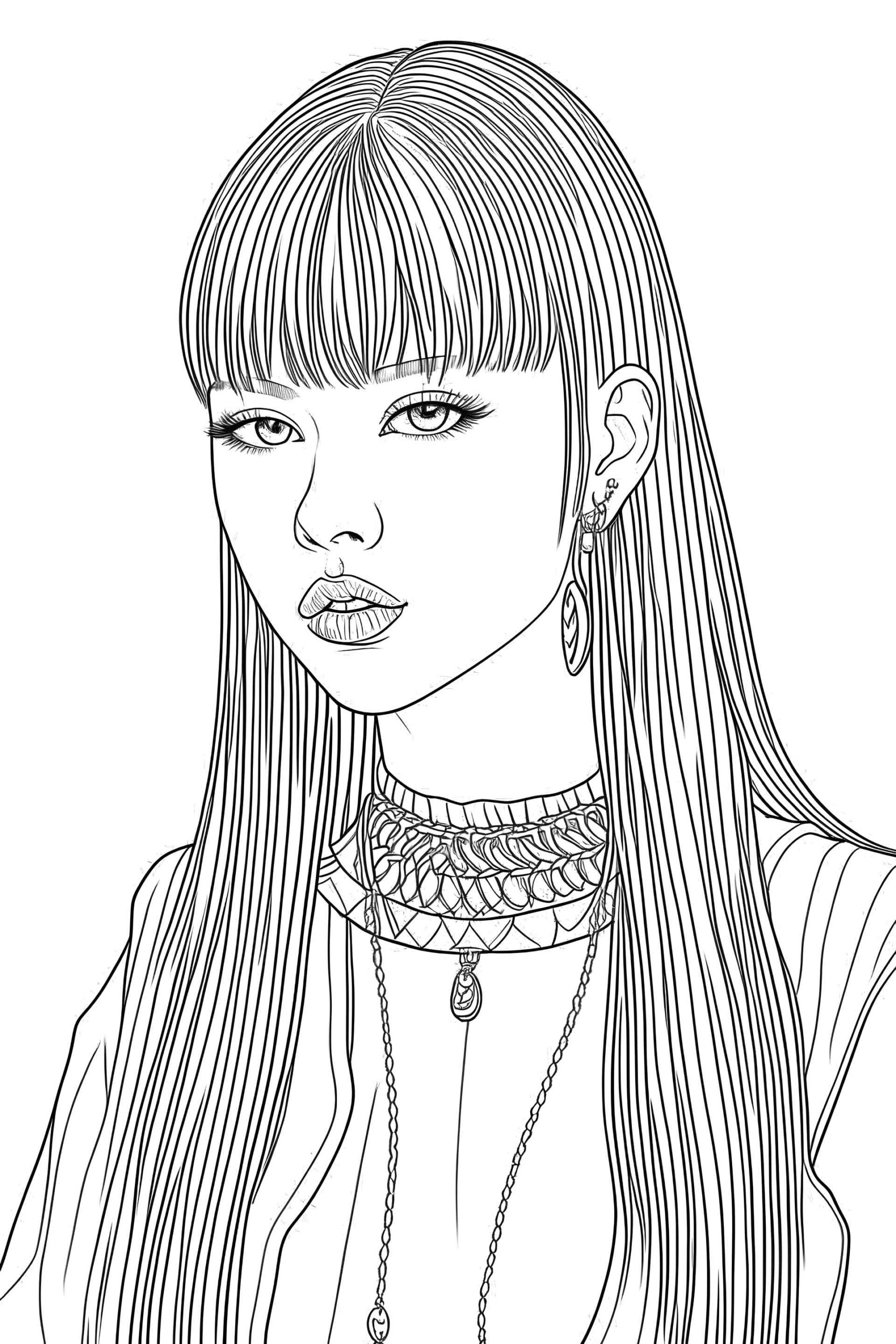 Desenho de Blackpink Desenho Colorir Imprimir 25