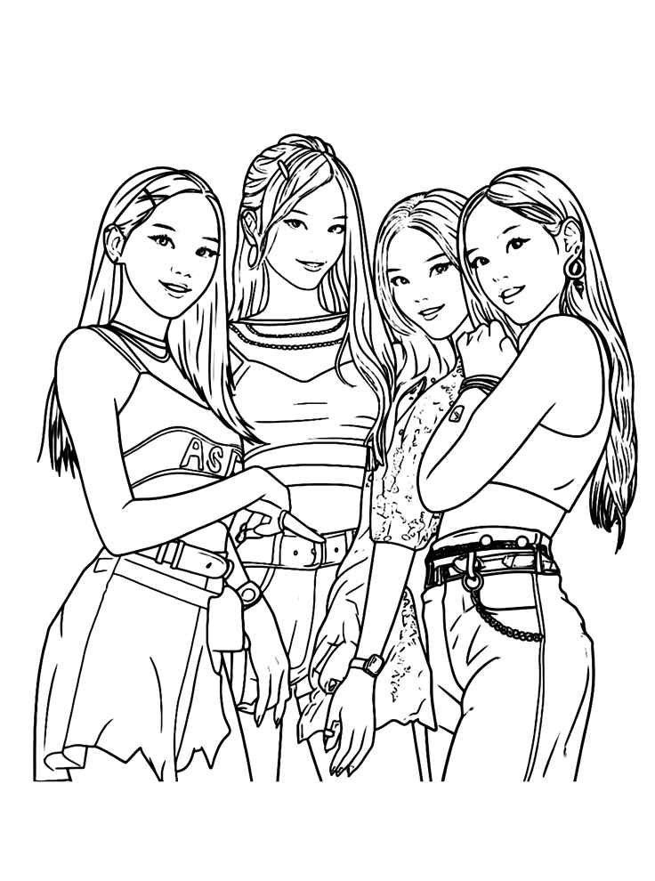 Desenho de Blackpink Desenho Colorir Imprimir 26