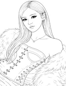Desenho de Blackpink Desenho Colorir Imprimir 27