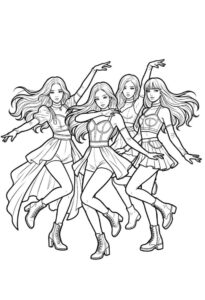 Desenho de Blackpink Desenho Colorir Imprimir 28