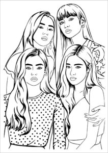 Desenho de Blackpink Desenho Colorir Imprimir 29