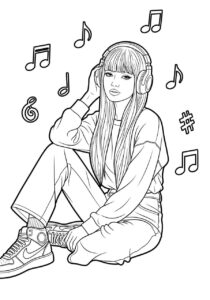 Desenho de Blackpink Desenho Colorir Imprimir 30