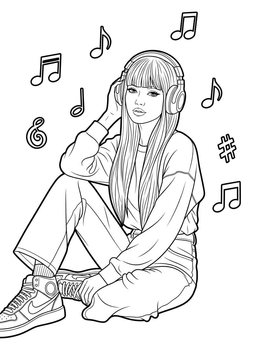 Desenho de Blackpink Desenho Colorir Imprimir 30