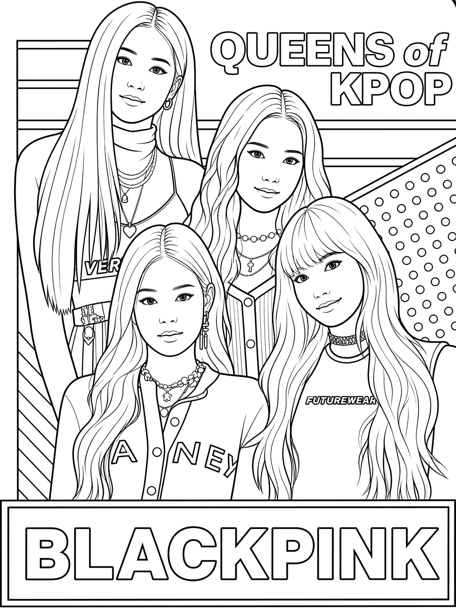 Desenho de Blackpink Desenho Colorir Imprimir 31