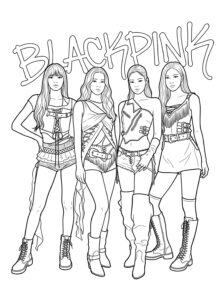 Desenho de Blackpink Desenho Colorir Imprimir 32