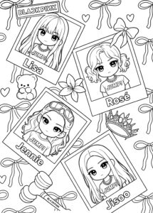 Desenho de Blackpink Desenho Colorir Imprimir 33