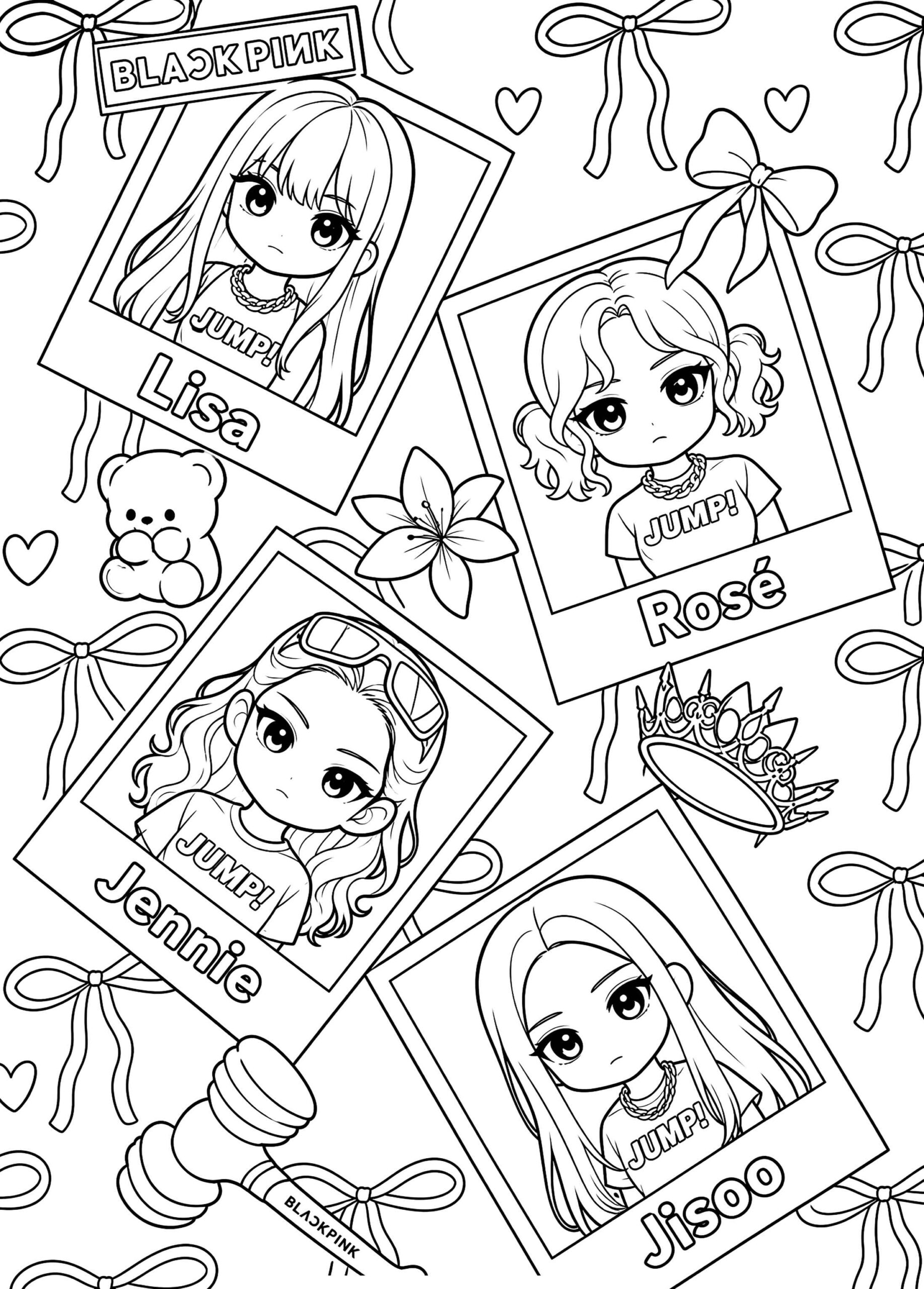 Desenho de Blackpink Desenho Colorir Imprimir 33