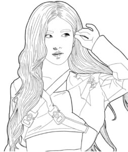 Desenho de Blackpink Desenho Colorir Imprimir 34