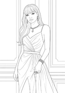Desenho de Blackpink Desenho Colorir Imprimir 35