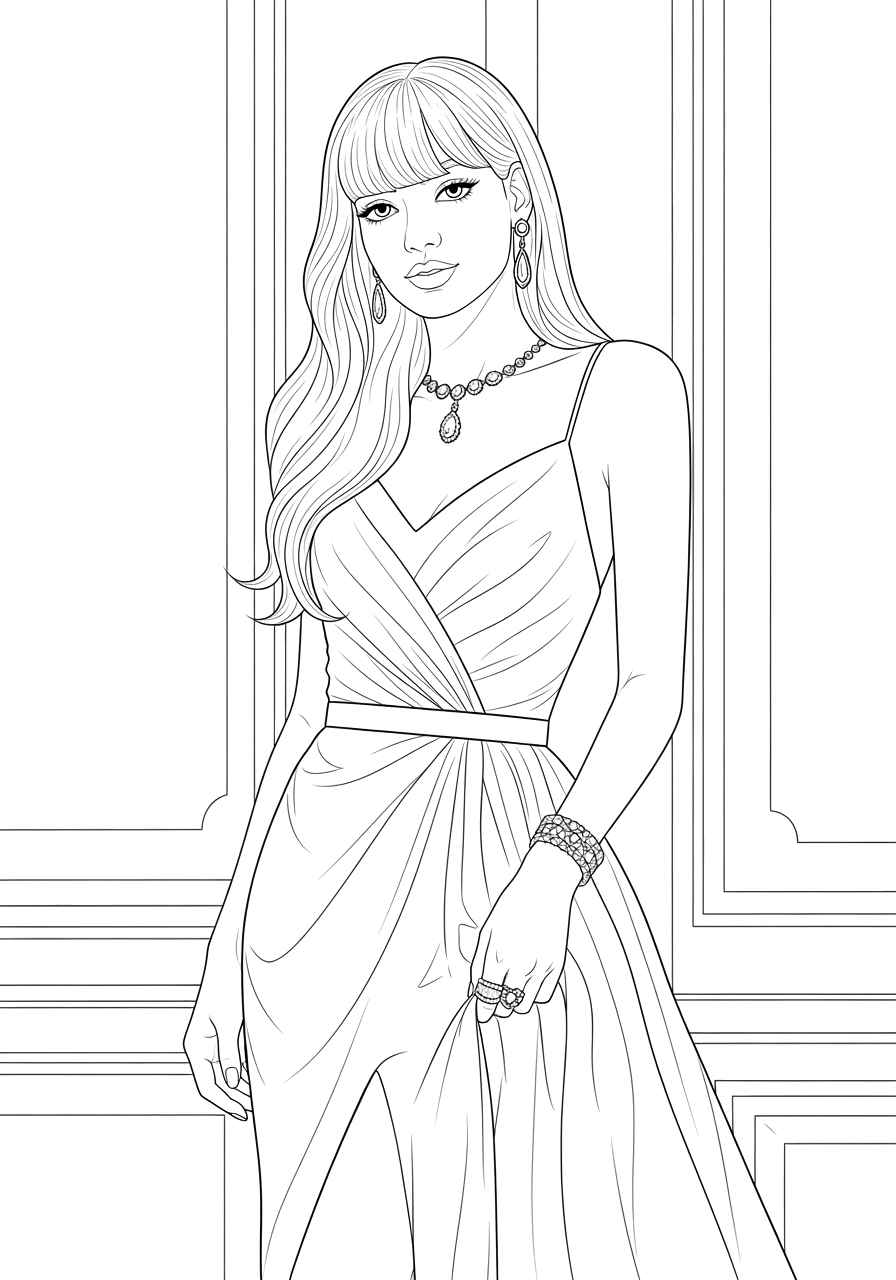 Desenho de Blackpink Desenho Colorir Imprimir 35