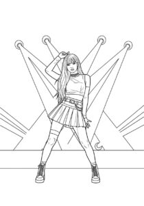 Desenho de Blackpink Desenho Colorir Imprimir 36