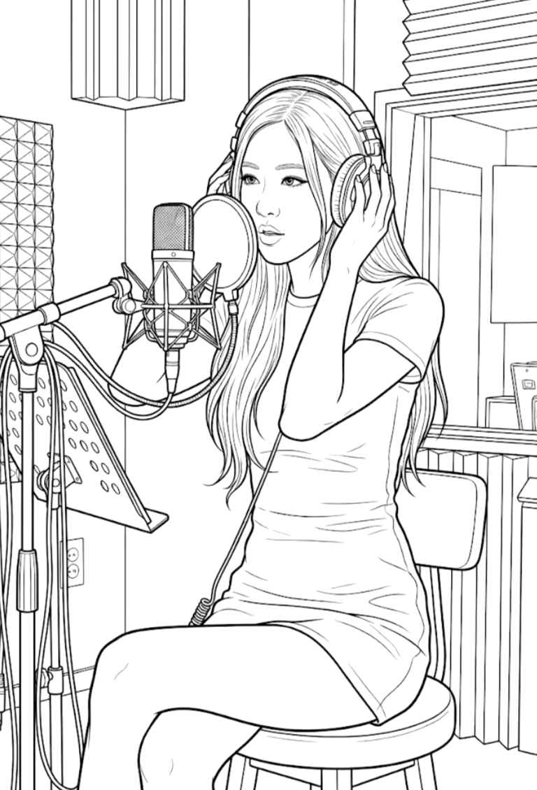 Desenho de Blackpink Desenho Colorir Imprimir 37