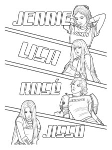 Desenho de Blackpink Desenho Colorir Imprimir 38