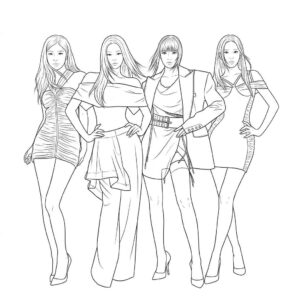 Desenho de Blackpink Desenho Colorir Imprimir 40
