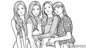 Desenho de Blackpink Desenho Colorir Imprimir 42