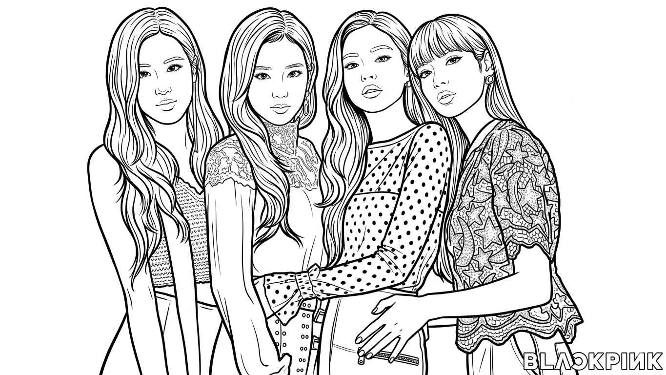 Desenho de Blackpink Desenho Colorir Imprimir 42