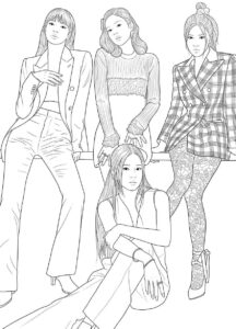 Desenho de Blackpink Desenho Colorir Imprimir 43