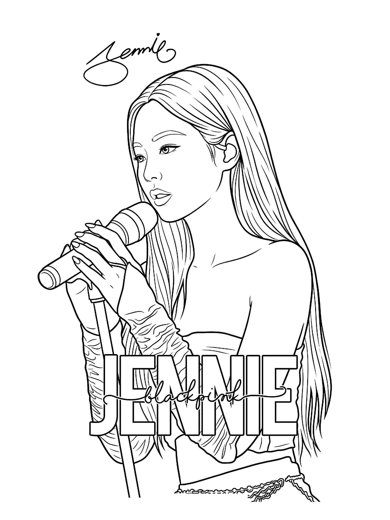 Desenho de Blackpink Desenho Colorir Imprimir 45 Jennie