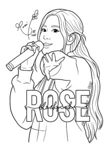 Desenho de Blackpink Desenho Colorir Imprimir 48 Rose